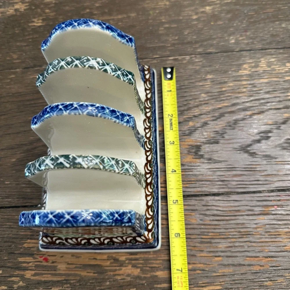 Polish Pottery Toast Holder 6